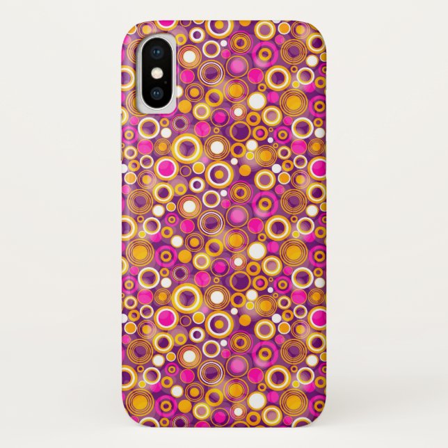 Capa Para iPhone, Case-Mate Teste padrão de bolinhas violeta (Verso)