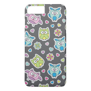 Capa Para iPhone Da Case-Mate teste padrão de corujas dos desenhos animados