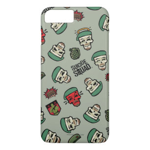 Capa iPhone 8 Plus/7 Plus Teste padrão de Emoji da bandeira do rick do
