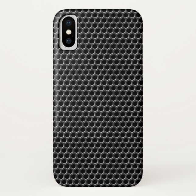 Capa Para iPhone, Case-Mate Teste padrão de grade do metal - fundo (Verso)
