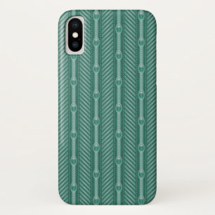 Capa Para iPhone X Teste padrão decorativo da cerceta