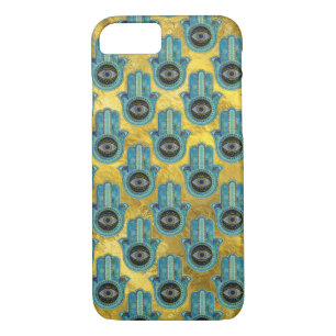 Capa Para iPhone Da Case-Mate Teste padrão decorativo da mão de Hamsa no ouro