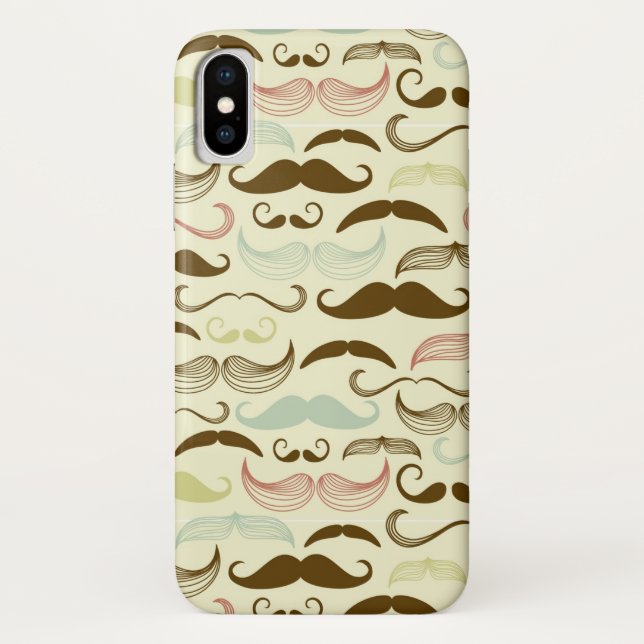 Capa Para iPhone, Case-Mate Teste padrão do bigode, estilo retro 4 (Verso)