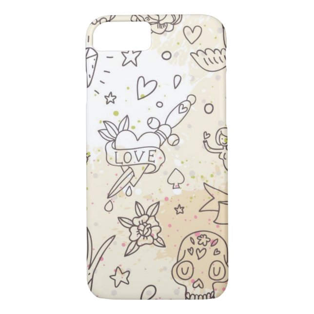 Capa Para iPhone, Case-Mate Teste padrão do conceito do tatuagem (Verso)