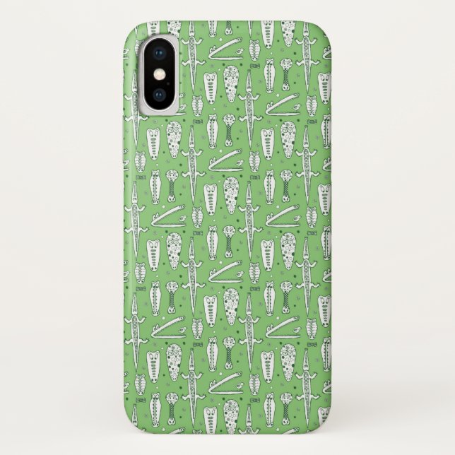 Capa Para iPhone, Case-Mate Teste padrão do crocodilo do esboço (Verso)