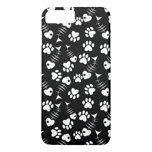 Capa Para iPhone, Case-Mate teste padrão do gato do osso de peixes (Verso)