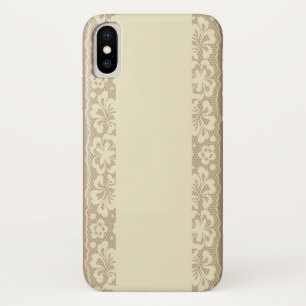 Capa Para iPhone X Teste padrão do laço, vintage 7 da flor