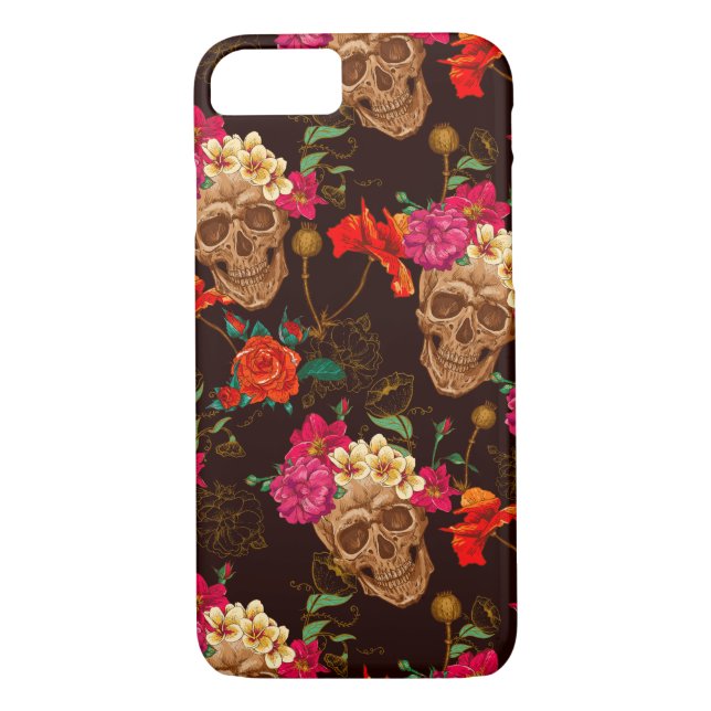 Capa Para iPhone, Case-Mate Teste padrão dos rosas de n dos crânios ' (Verso)