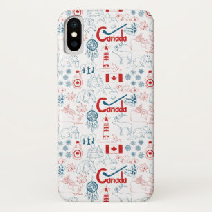 Capa Para iPhone X Teste padrão dos símbolos de Canadá  