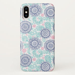 Capa Para iPhone X Teste padrão étnico de Paisley