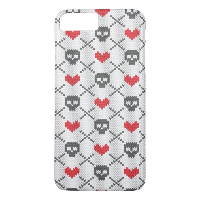 Capa Para iPhone, Case-Mate Teste padrão feito malha com crânios (Verso)