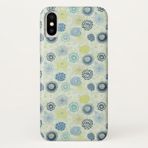 Capa Para iPhone X Teste padrão floral à moda com flores bonitos