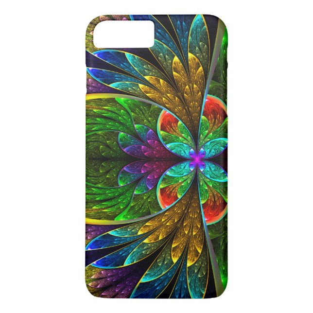 Capa Para iPhone, Case-Mate Teste padrão floral abstrato do vitral (Verso)