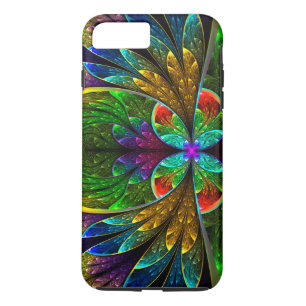Capa iPhone 8 Plus/7 Plus Teste padrão floral abstrato do vitral