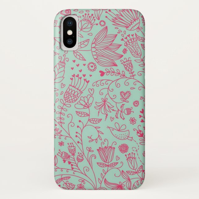 Capa Para iPhone, Case-Mate Teste padrão floral bonito do verão (Verso)
