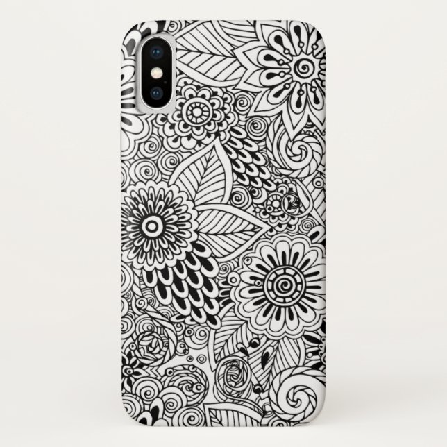 Capa Para iPhone, Case-Mate teste padrão floral da mandala elegante (Verso)