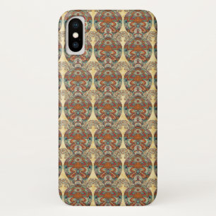 Capa Para iPhone X Teste padrão floral da tartaruga