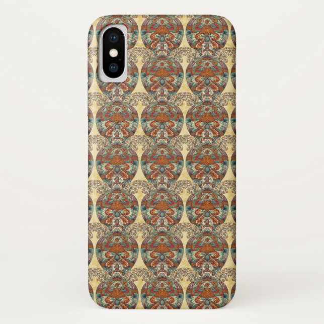 Capa Para iPhone, Case-Mate Teste padrão floral da tartaruga (Verso)