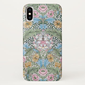 Capa Para iPhone X Teste padrão floral de William Morris Myrtle