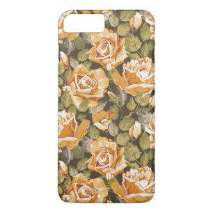 Capa Para iPhone Da Case-Mate Teste padrão floral do vintage de rosas amarelos