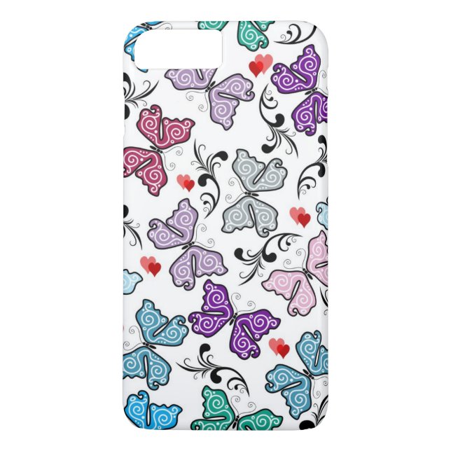 Capa Para iPhone, Case-Mate Teste padrão floral dos namorados (Verso)