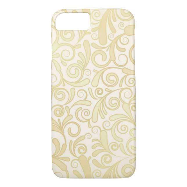Capa Para iPhone, Case-Mate Teste padrão floral Dourado das folhas (Verso)
