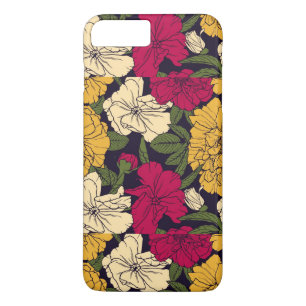 Capa iPhone 8 Plus/7 Plus Teste padrão floral elegante