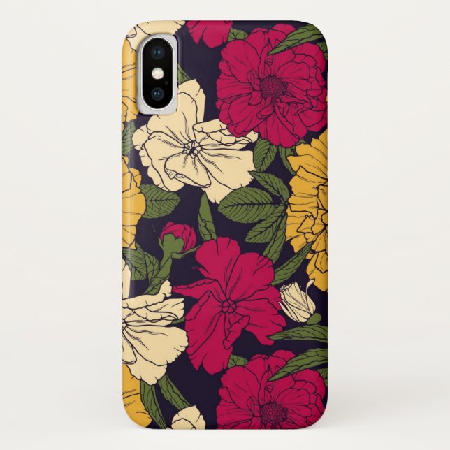 Capa Para iPhone, Case-Mate Teste padrão floral elegante (Verso)