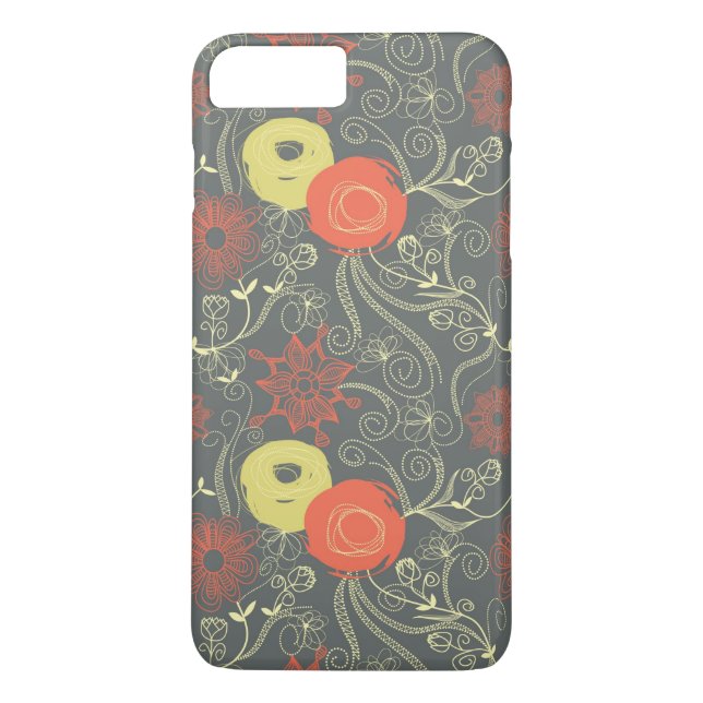 Capa Para iPhone, Case-Mate Teste padrão floral retro 3 (Verso)