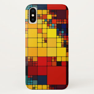 Capa Para iPhone X Teste padrão geométrico do arco-íris vibrante