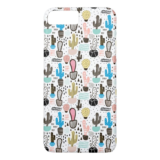 Capa Para iPhone, Case-Mate Teste padrão geométrico do cacto moderno (Verso)
