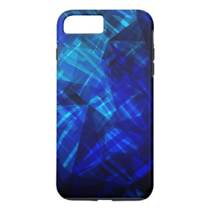 Capa iPhone 8 Plus/7 Plus Teste padrão geométrico do gelo azul legal
