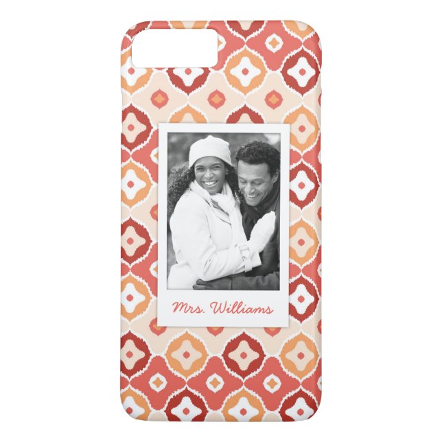 Capa Para iPhone, Case-Mate Teste padrão geométrico do ikat dourado feito sob (Verso)