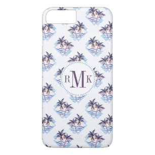 Capa Para iPhone Da Case-Mate Teste padrão geométrico roxo da palmeira da