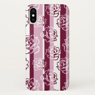 Capa Para iPhone Da Case-Mate Teste padrão listrado com rosas