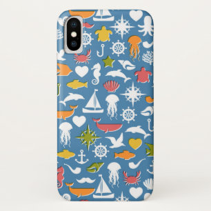 Capa Para iPhone Da Case-Mate Teste padrão marinho dos símbolos