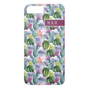 Capa Para iPhone Da Case-Mate Teste padrão pintado mão do cacto da aguarela