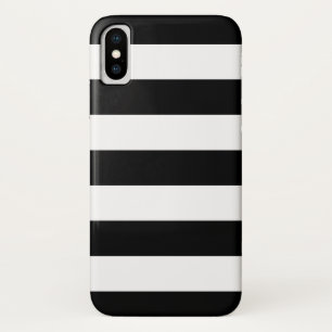 Capa Para iPhone X Teste padrão preto e branco das listras