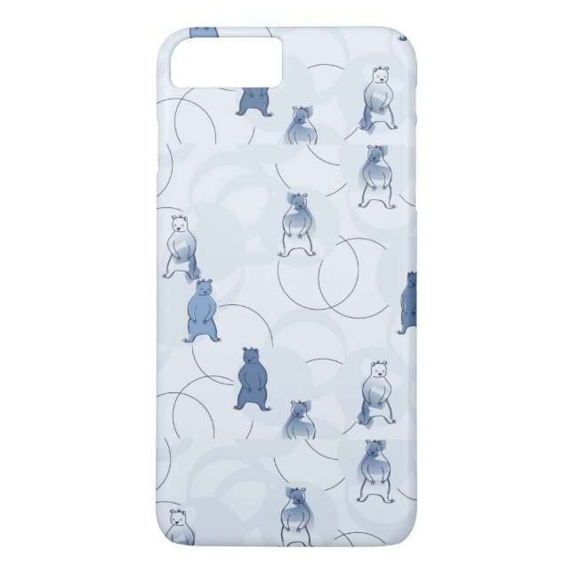 Capa Para iPhone, Case-Mate teste padrão que caracteriza um urso de urso (Verso)