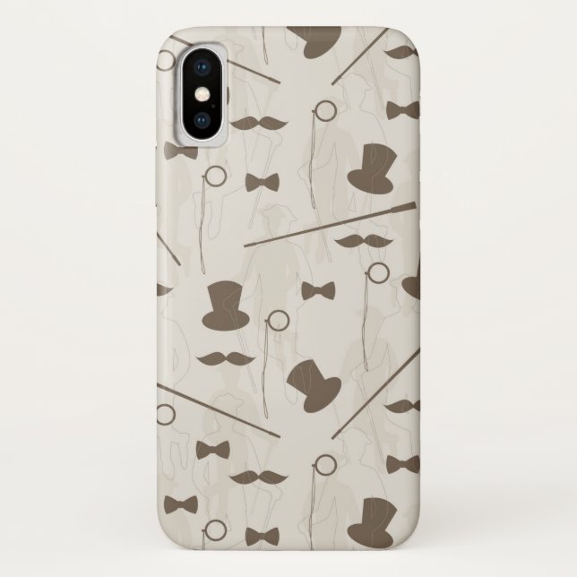 Capa Para iPhone, Case-Mate Teste padrão retro para o homem 2 (Verso)