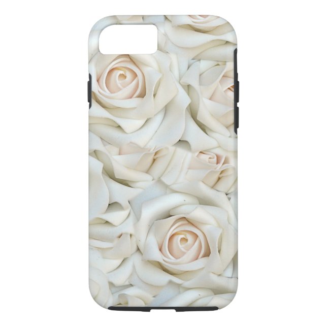 Capa Para iPhone, Case-Mate Teste padrão romântico dos rosas brancos (Verso)
