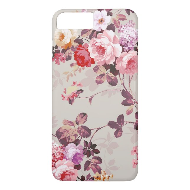 Capa Para iPhone, Case-Mate Teste padrão roxo rosa vermelha elegante dos rosas (Verso)