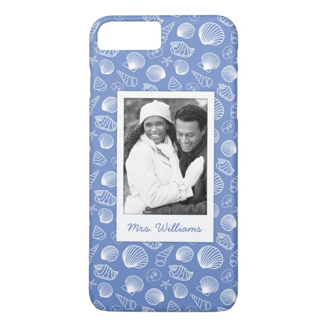 Capa Para iPhone, Case-Mate Teste padrão Sassy | do Seashell seus foto & nome (Verso)