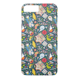 Capa iPhone 8 Plus/7 Plus Teste padrão sem emenda japonês