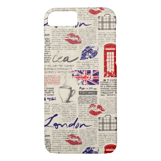 Capa Para iPhone, Case-Mate Teste padrão sem emenda temático de Londres com (Verso)