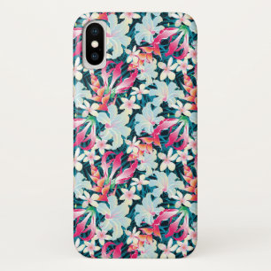 Capa Para iPhone X Teste padrão tropical colorido