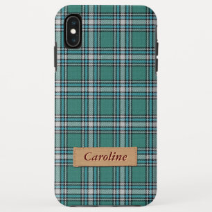 Capa Para iPhone XS Max Teste padrão verde à moda do Tartan da xadrez do