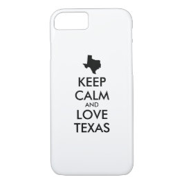 Capa iPhone 8/7 TEXAS DE AMOR E CALMA personalizáveis