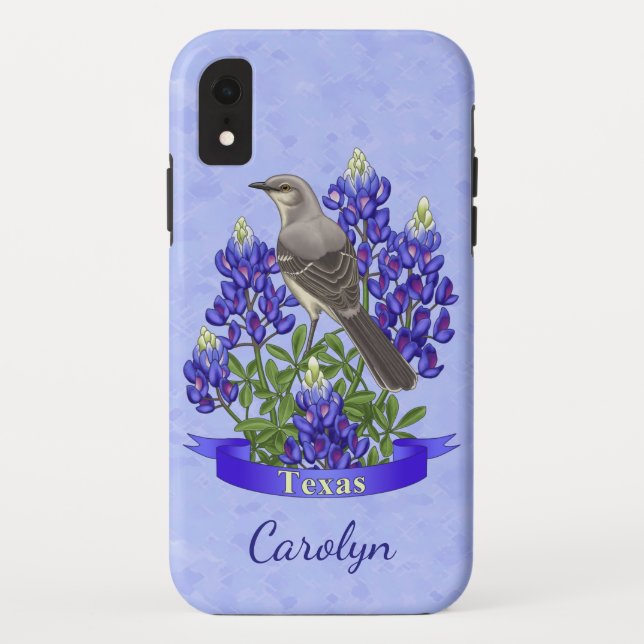 Capa Para iPhone, Case-Mate Texas State Mockingbird & Bluebonnet Flower (Verso)