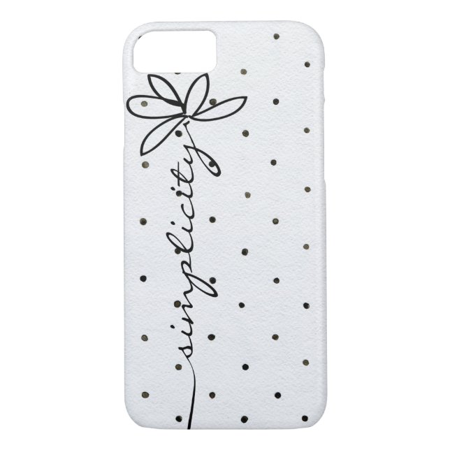 Capa Para iPhone, Case-Mate texto de simplicidade no bolinhas (Verso)